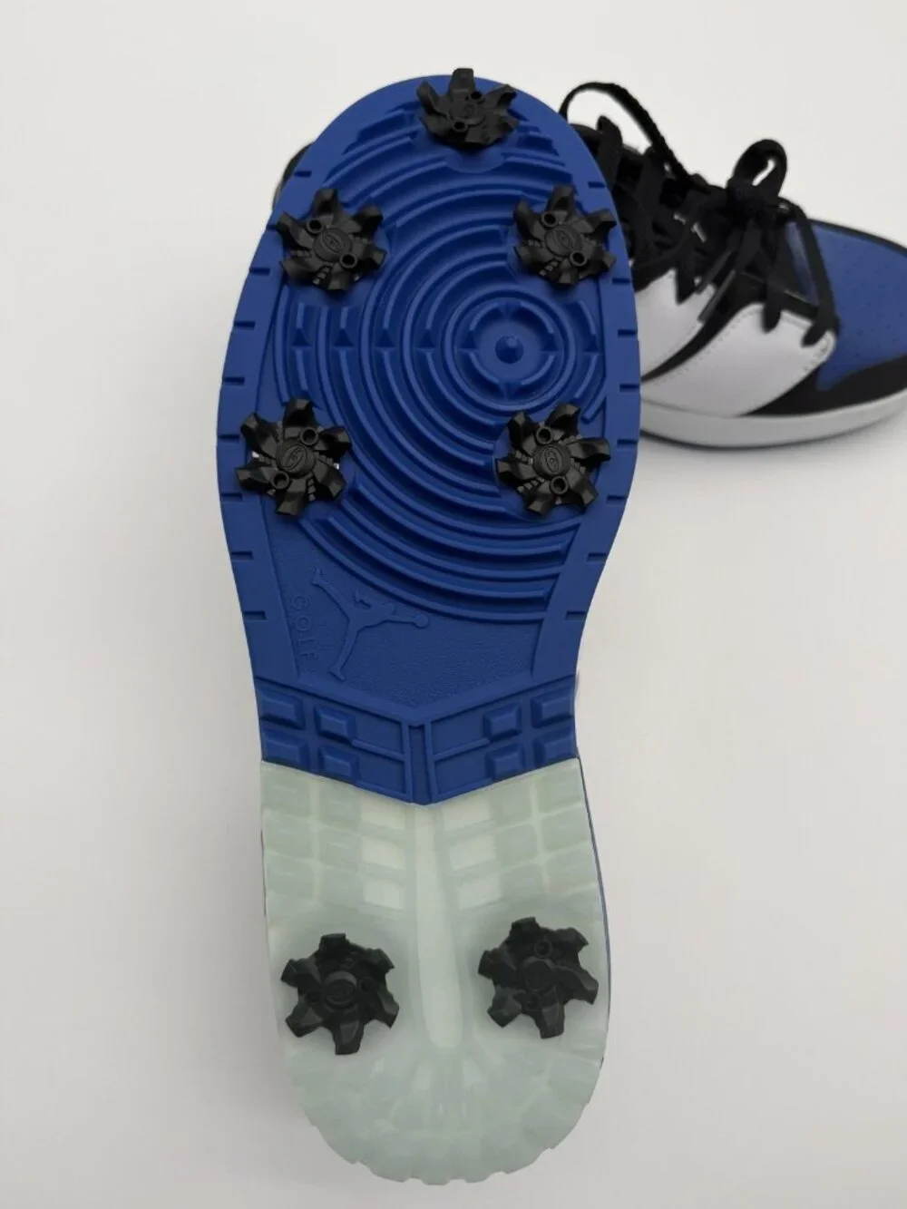 New Jordan Nu Retro Golf Shoes Men’s Size 9 White Black Royal Blue FZ4153 004